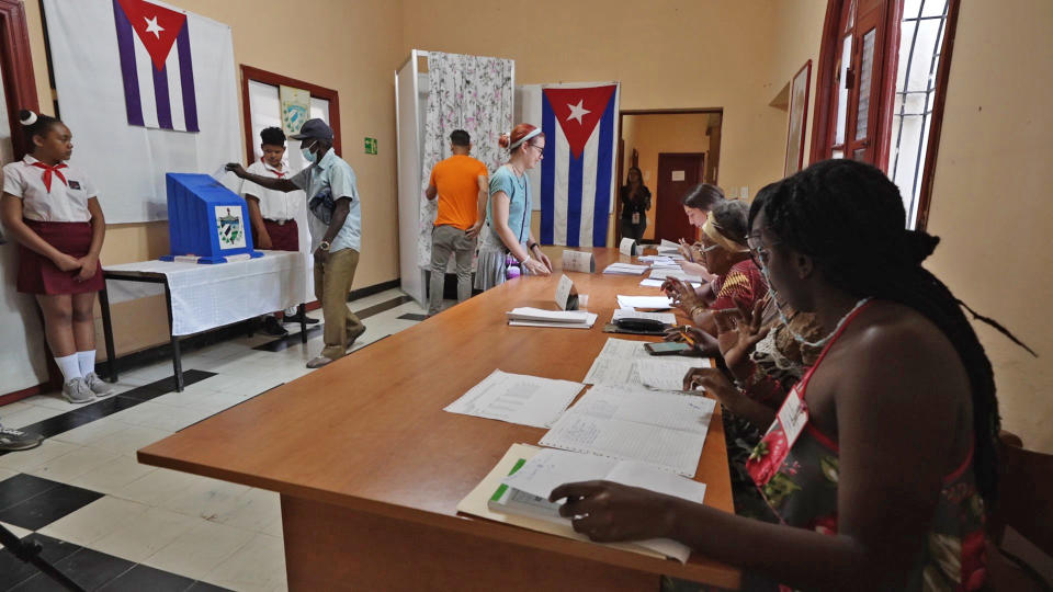 Cubans in Havana vote in legislative elections on Sunday, March 26, 2023. (Roberto Leon / NBC News)