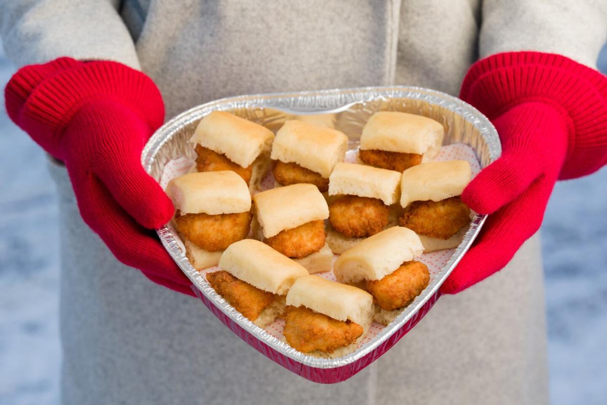 Chick fil A Heart Shaped Trays