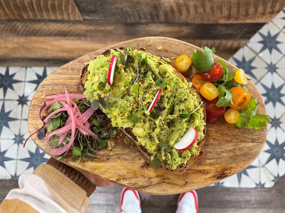 Avocado toast at Offshore Coffee Roasters in Long Branch.