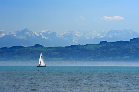 The Bodensee is shared by three countries - Credit: GETTY