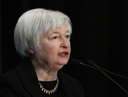 Federal Reserve Vice Chair Janet Yellen addresses the 29th National Association for Business Economics Policy Conference in Washington March 4, 2013. REUTERS/Gary Cameron