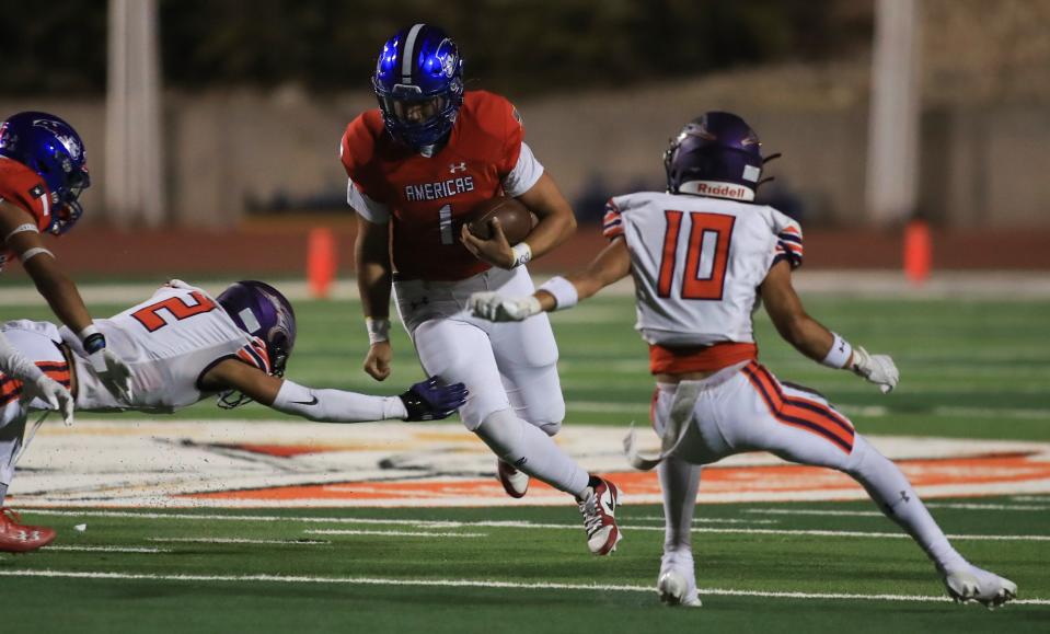 Americas faced off with Eastlake in a high school football game on Friday, Sept. 22, 2023 at the SAC in El Paso, Texas.