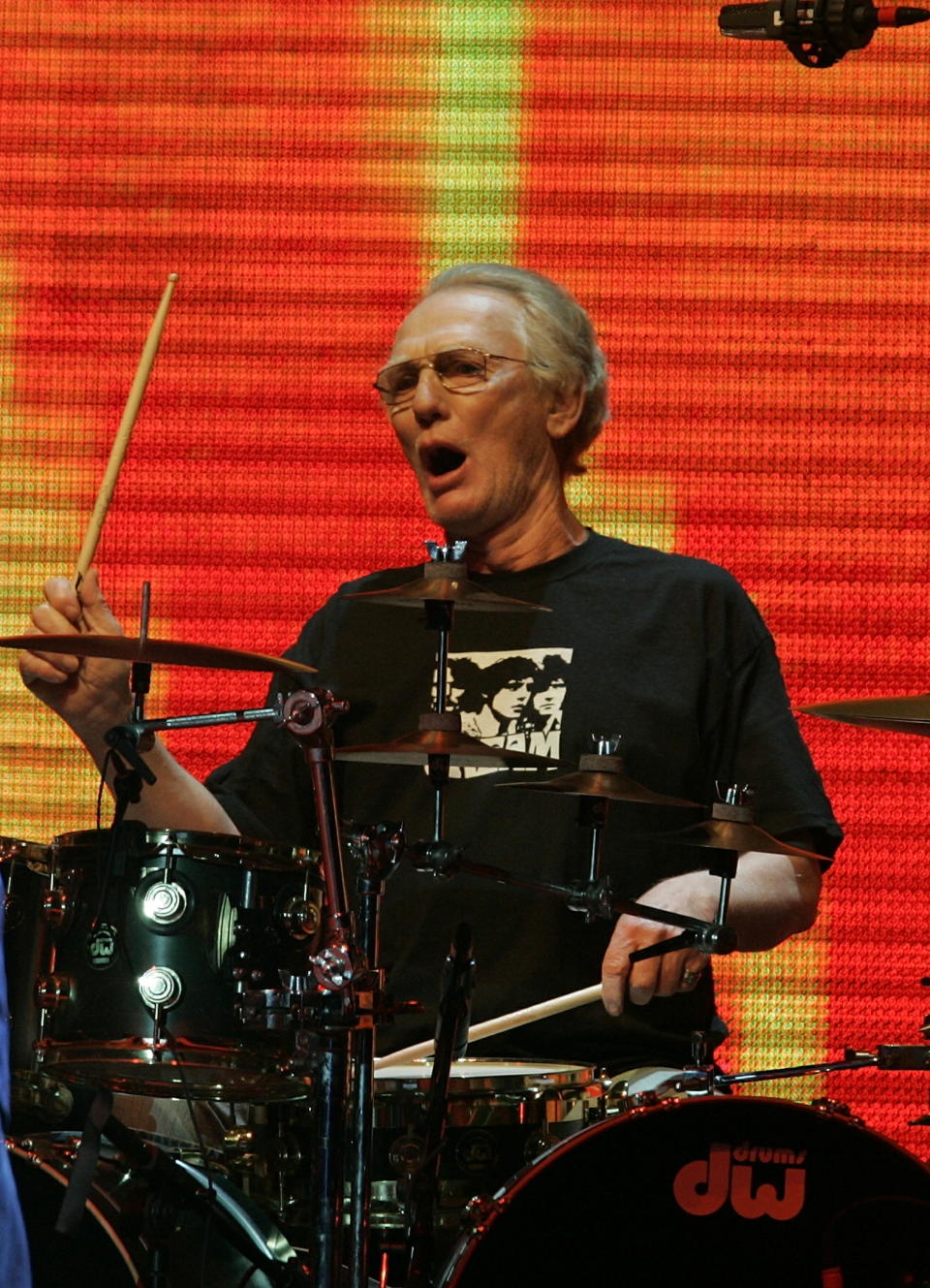 Drummer Ginger Baker performs as part of a Cream reunion concert at Madison Square Garden in New York October 24, 2005.