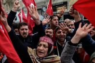 Protesters have staged demonstrations in Turkey against the decision by some European countries to stop political rallies on their soil