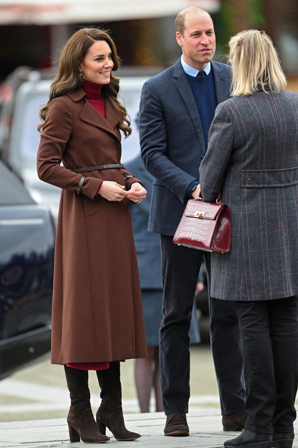 Catherine, Princess of Wales and Prince William, Prince of Wales arrive at The National Maritime Museum