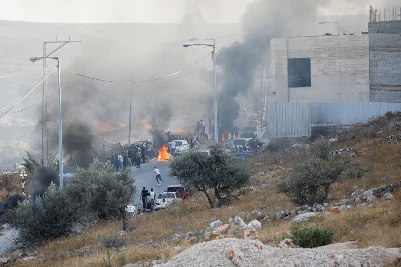 Israeli raid in Nablus in the Israeli-occupied West Bank