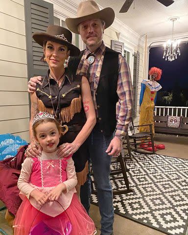 <p>jason isbell/instagram</p> Jason Isbell and ex Amanda Shires with their daughter Mercy in 2021