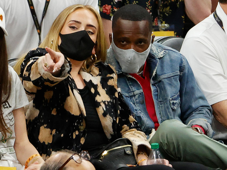 Adele at game five of the NBA Finals. (Christian Petersen / Getty Images)