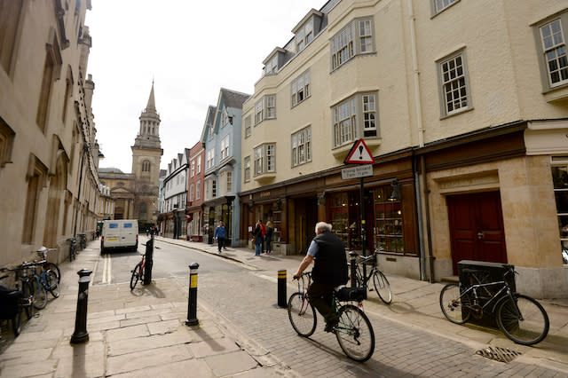 General view of Turl Street in Oxford City Centre