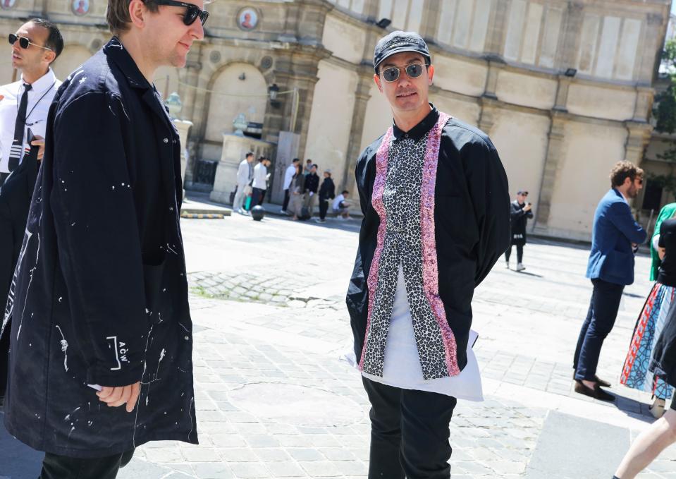 <h1 class="title">Bosse Myhr in an A-Cold-Wall coat and Sebastian Manes in a Comme des Garçons Homme Plus shirt</h1><cite class="credit">Photographed by Phil Oh</cite>