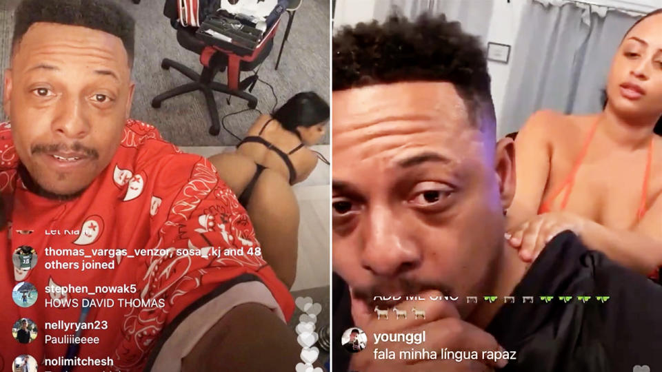 Paul Pierce, pictured here during the Instagram live video. 