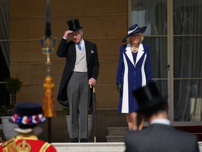 Los Reyes Carlos y Camilla en la fiesta previa a la Coronación