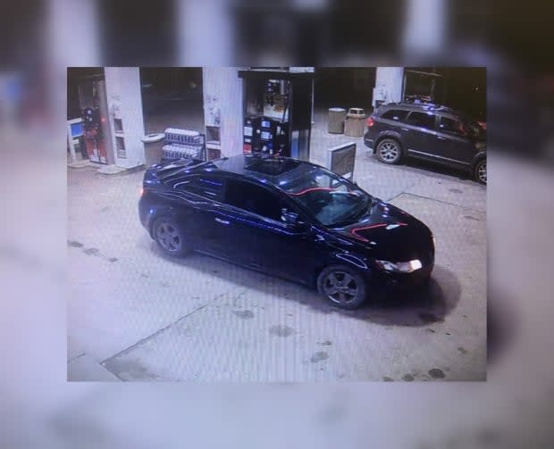 RCMP are searching for a black 2010 two-door Kia Forte with the license plate 808 MHS, linked to a possible abduction. (RCMP/Submitted - image credit)