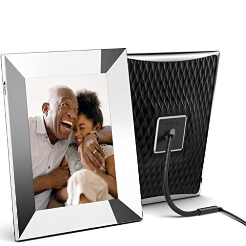 Nixplay 9.7 inch Smart Digital Photo Frame with WiFi and 2K Display (W10G) - Metal - Share Photos and Videos Instantly via Email or App