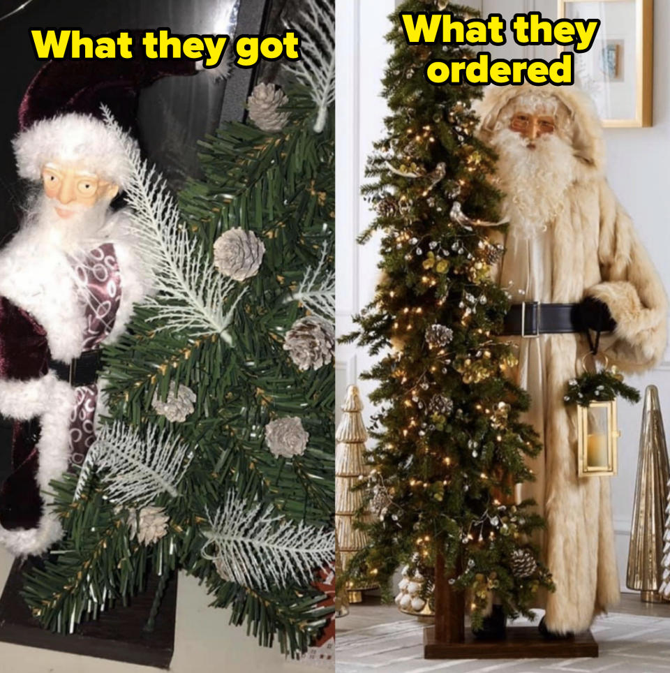 the old santa figure is different from the one online