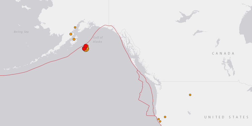 US Geological Survey earthquake map Alaska 3.25 AK time