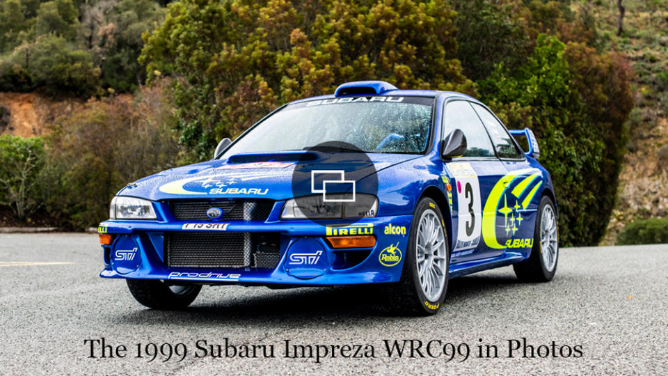 The 1999 Subaru Impreza WRC99 rally car formerly raced by Richard Burns.
