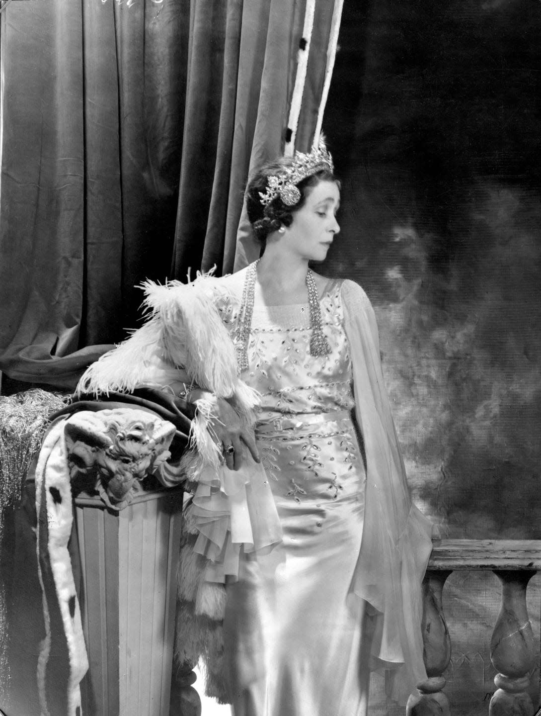 portrait of marjorie paget, lady anglesey, wearing the anglesey tiara for the coronation of king george the vi local caption marjorie paget