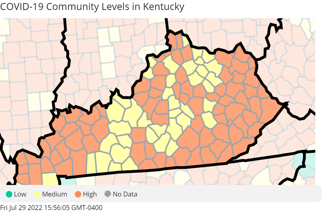 Kentucky’s COVID-19 Community Levels.