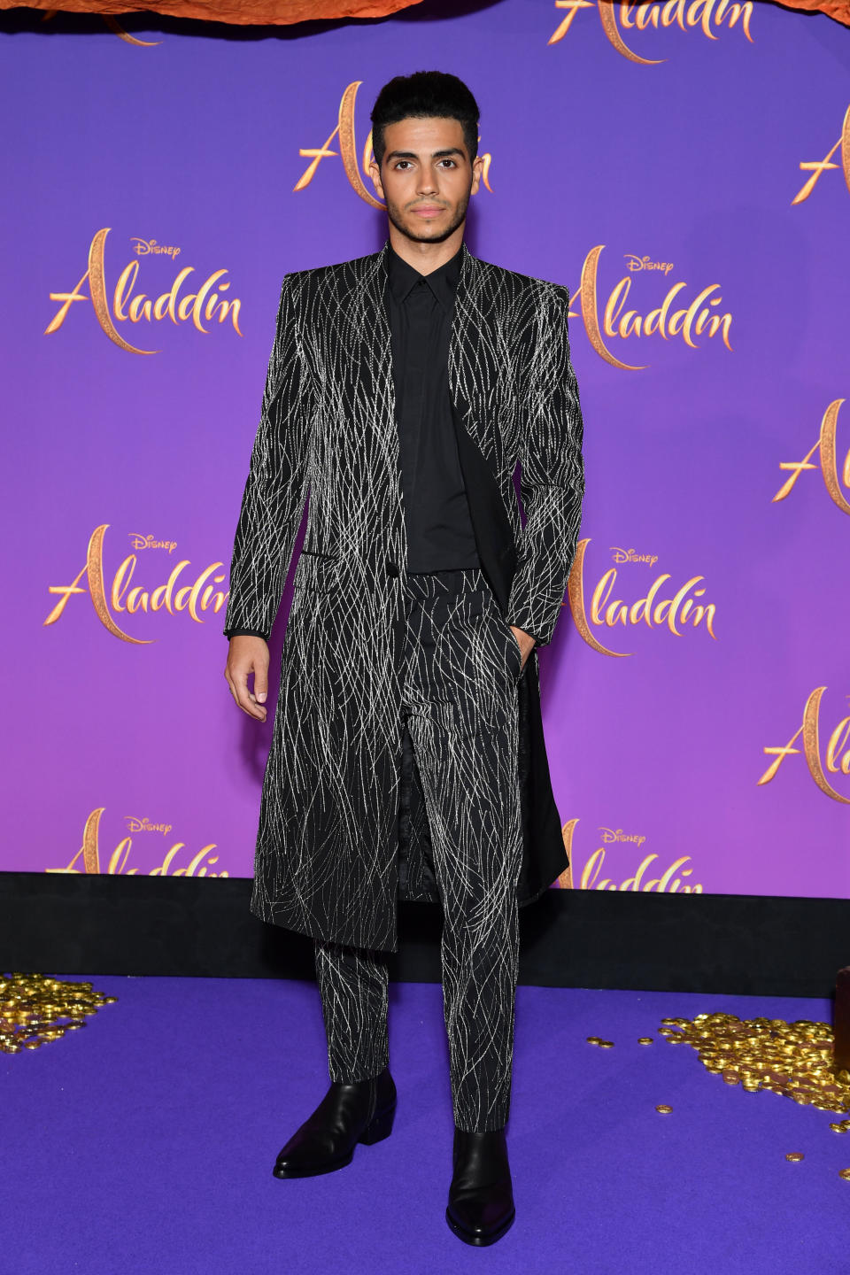 Mena Massoud at an "Aladdin" screening in Paris on May 8.