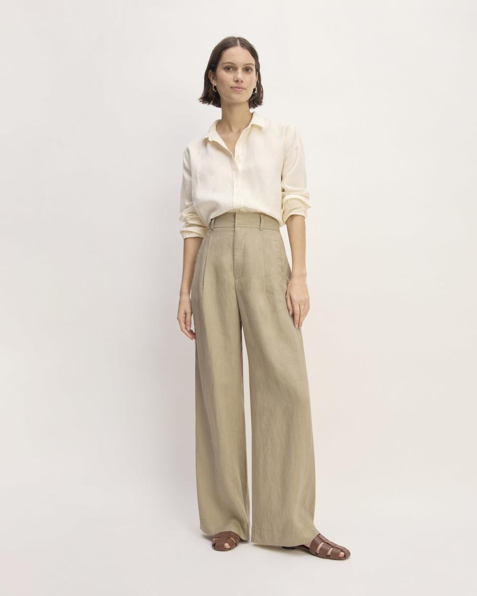 <p><a href="https://go.redirectingat.com?id=74968X1596630&url=https%3A%2F%2Fwww.everlane.com%2Fproducts%2Fwomens-linen-way-high-drape-pant-trench-coat-khaki&sref=https%3A%2F%2Fwww.womenshealthmag.com%2Fstyle%2Fg61176702%2Fbest-work-pants-for-women%2F" rel="nofollow noopener" target="_blank" data-ylk="slk:Shop Now;elm:context_link;itc:0;sec:content-canvas" class="link ">Shop Now</a></p><p>The Linen Way-High Drape Pant</p><p>everlane.com</p><p>$128.00</p><span class="copyright">Everlane</span>