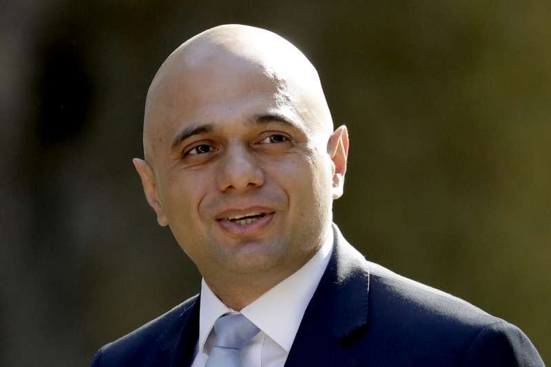 英國內政大臣賈維德（Sajid Javid）（AP）