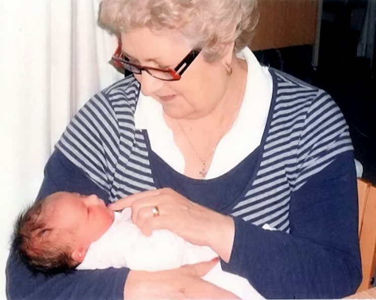 Patricia Fowler holding her granddaughter Ruby in 2009 (Picture: SWNS)