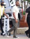 <p>Michael B. Jordan and some pals leave lunch at Nobu Malibu on Aug. 15.</p>