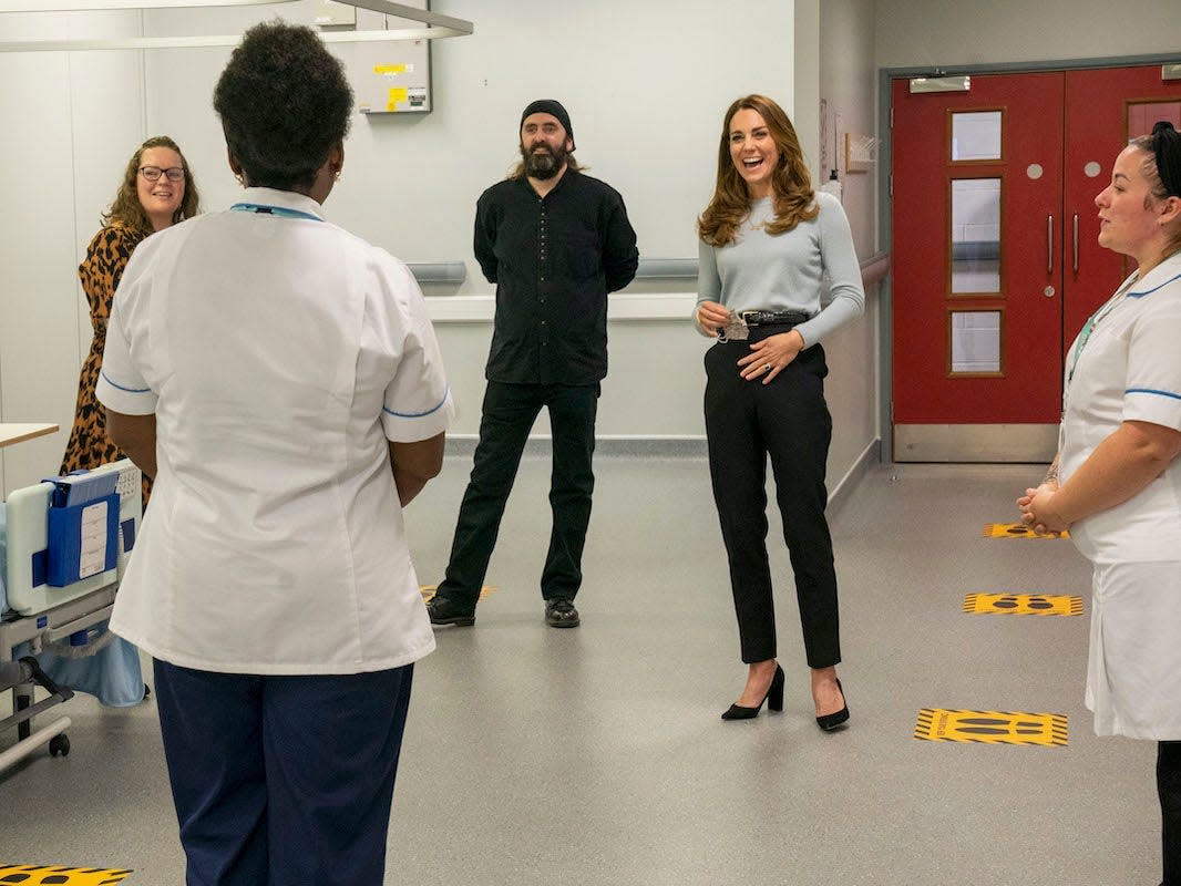 The Duchess Of Cambridge Visits Students At The University of Derby Kate Middleton
