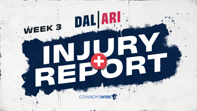 Cowboys vs. Cardinals Injury Report — Week 3