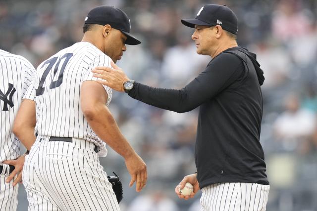 Yankees pitcher Jimmy Cordero suspended for rest of 2023 season for  violating MLB's domestic violence policy - CBS News