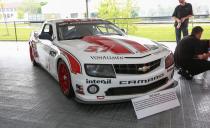 <p>This is Stevenson Motorsports' <a href="http://blog.caranddriver.com/6-things-you-need-to-know-about-chevrolets-burly-z28-r-race-car" rel="nofollow noopener" target="_blank" data-ylk="slk:Z/28.R endurance race car;elm:context_link;itc:0;sec:content-canvas" class="link ">Z/28.R endurance race car</a>, which shares the majority of its components with the production Z/28. We think it looks awesome, but where is the production car's signature "Flow-Tie" badge?</p>