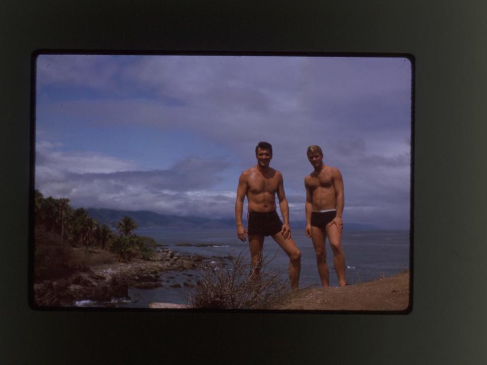 Rock Hudson and his partner Lee Garlington in Puerto Vallarta in 1963.
