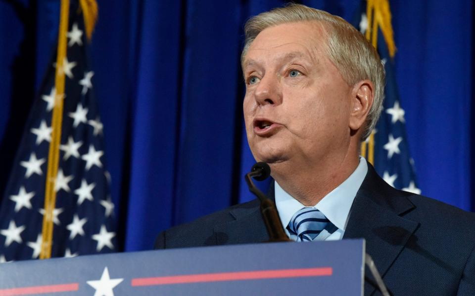 Lindsey Graham, 65, had been in the fight of his political life against Jamie Harrison - AP/Meg Kinnard