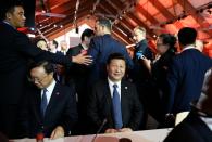 Chinese President Xi Jinping (C) attends the inaugural session of the COP 21 United Nations conference on climate change, on November 30, 2015