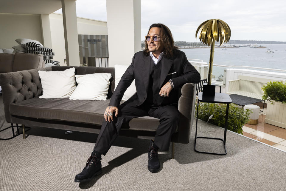 Johnny Depp poses for portrait photographs for the film 'Jeanne du Barry', at the 76th international film festival, Cannes, southern France, Wednesday, May 17, 2023. (Photo by Joel C Ryan/Invision/AP)