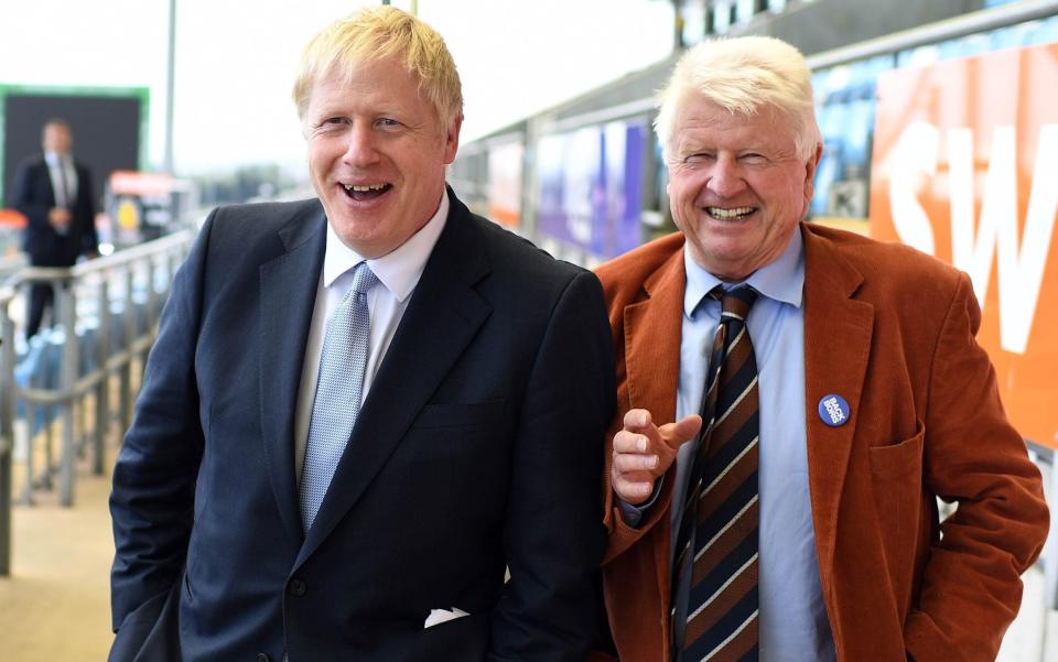 Stanley Johnson and his son, Prime Minister Boris Johnson - Andrew Parsons/i-images