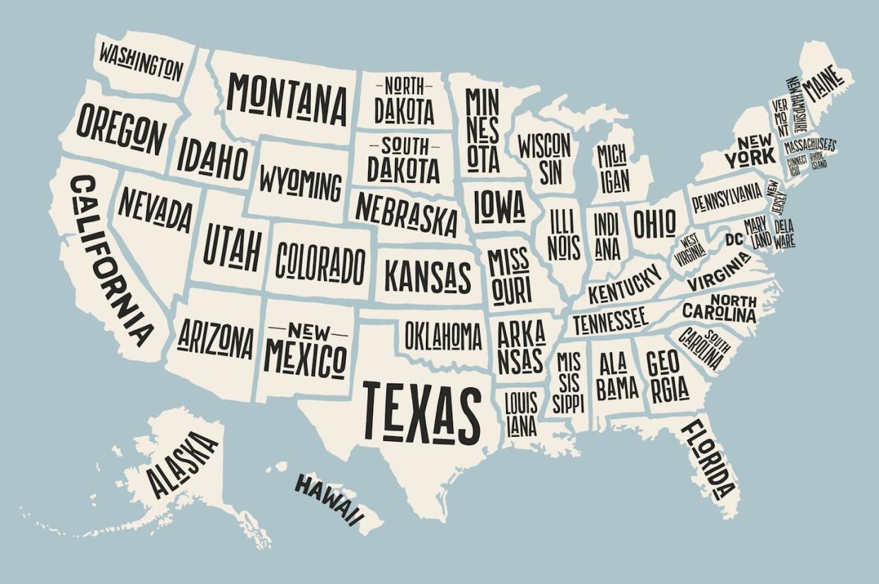 Acts of secession are happening across the U.S. <a href="https://www.gettyimages.com/detail/illustration/poster-map-united-states-of-america-with-royalty-free-illustration/610663444?phrase=U.S.%20map&adppopup=true" rel="nofollow noopener" target="_blank" data-ylk="slk:Vector Illustration/Getty Images;elm:context_link;itc:0;sec:content-canvas" class="link ">Vector Illustration/Getty Images</a>