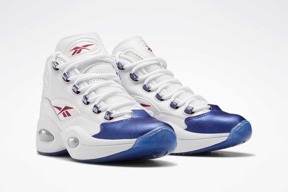Another look at the Reebok Question Mid “Blue Toe.” - Credit: Courtesy of Reebok