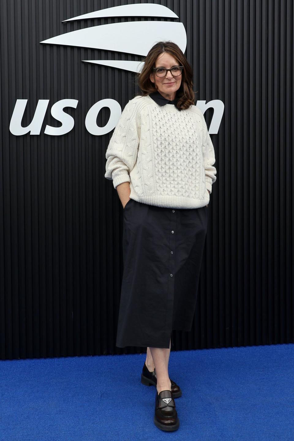 Tina Fey at the US Open on September 7 (Getty Images)