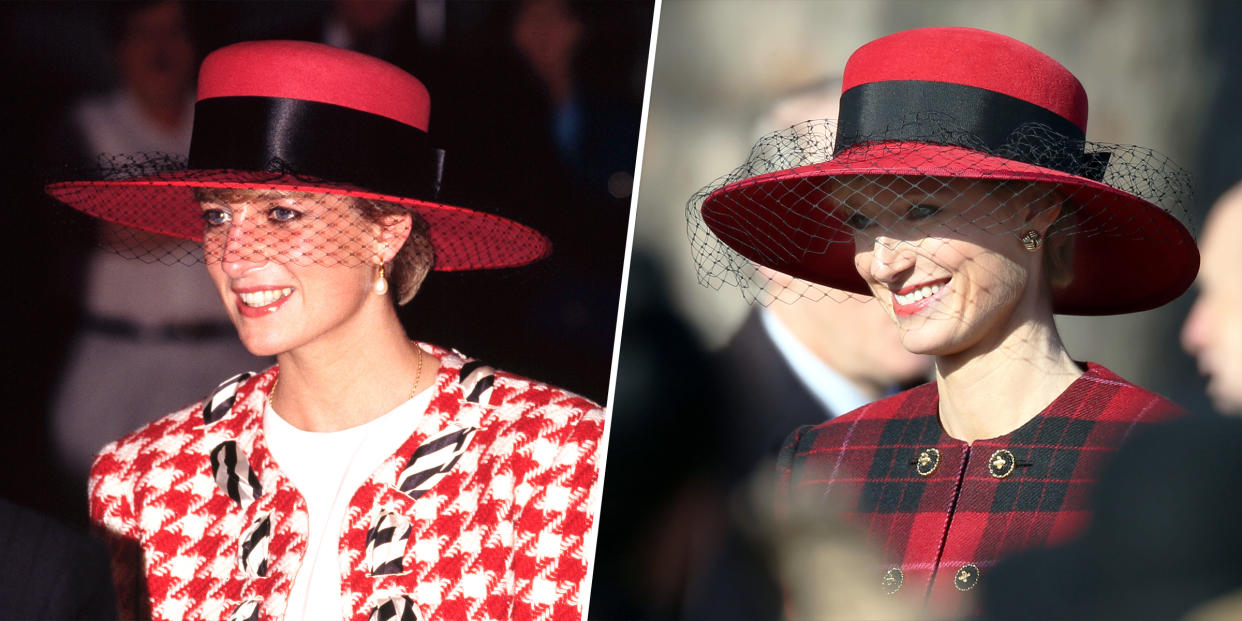 (L) Diana, Princess of Wales.  (R) Elizabeth Debicki is Princess Diana in season 5 of The Crown. (Getty Images, Splash News)