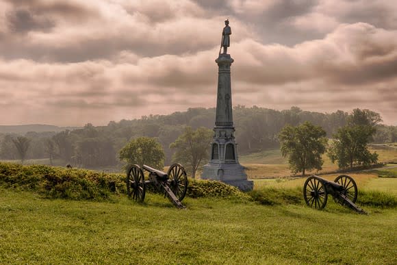 Carroll's Brigade monument at East Cemetery Hill in Gettysburg