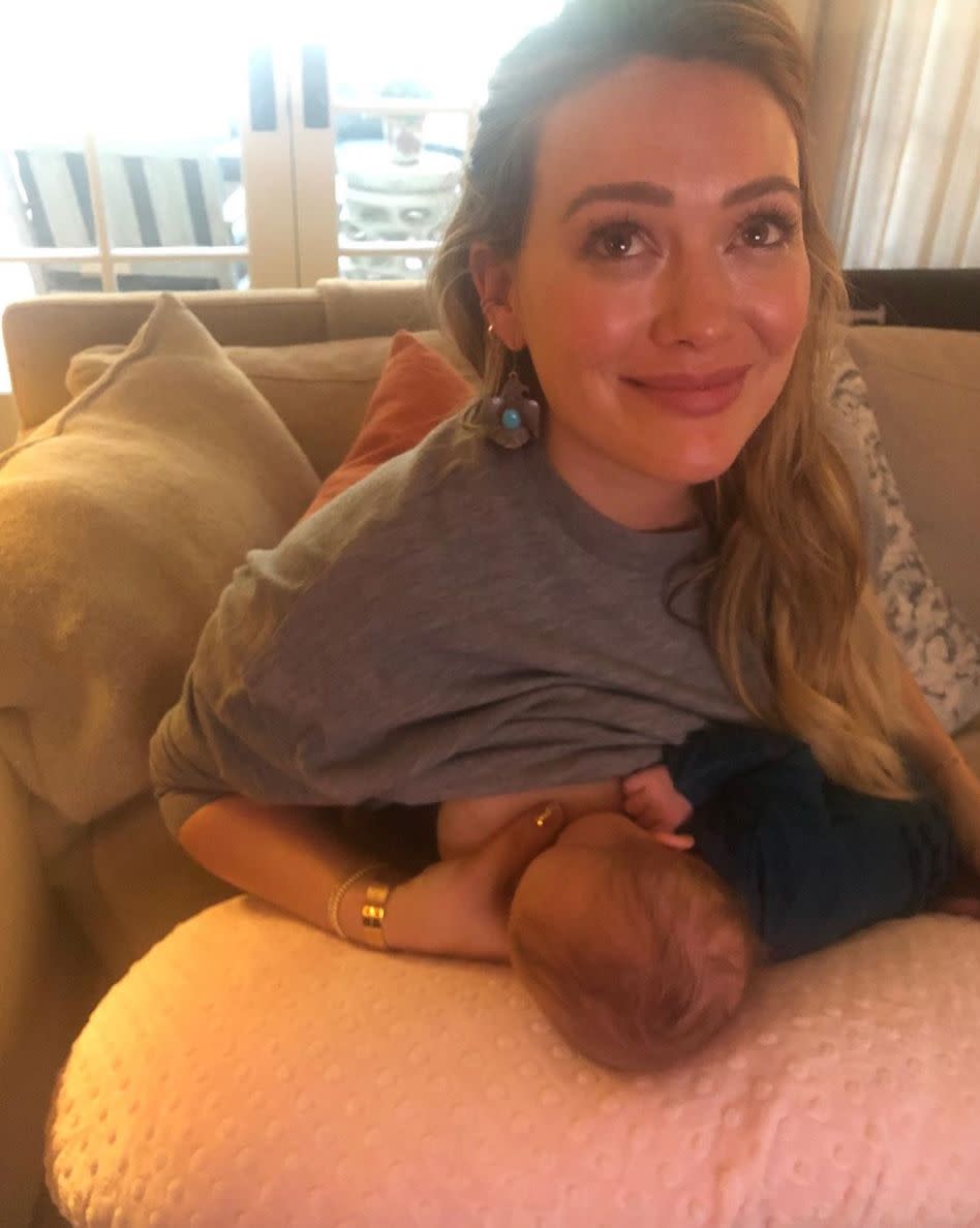 Actress and singer Hilary Duff has revealed why she stopped breast feeding her daughter at six months. Photo: Instagram