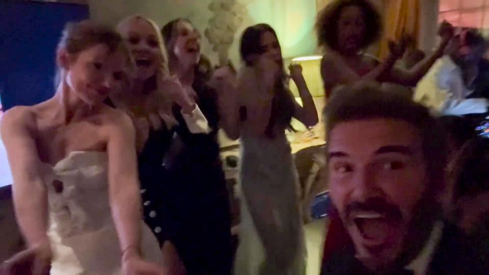 David Beckham fan-girled as his wife rejoined the Spice Girls for one night only (David Beckham / Instagram)