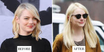 <p><strong>When:</strong> 15 August</p><p><strong>Style change:</strong> Emma Stone revealed long bleach-blonde hair while shooting her new Netflix film <em>Maniac</em> in New York<span><em>. </em>This is the longest hairstyle we've seen in recent years from the actress<em>,</em> who is known for her shoulder-grazing strawberry blonde locks. She was last seen with longer blonde hair while shooting <em>Amazing Spider-Man 2</em> back in 2013.</span></p>