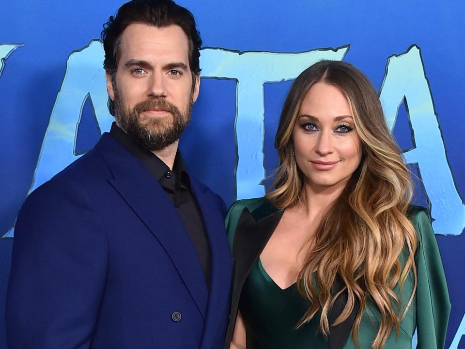 Henry Cavill and Natalie Viscuso at the US premiere of "Avatar: The Way of Water," on December 12, 2022, at Dolby Theatre in Los Angeles.