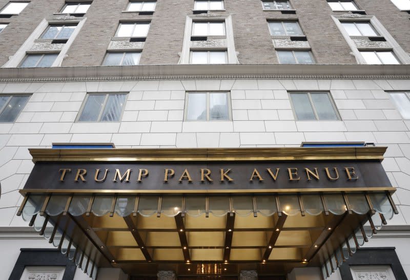 Trump Park Avenue stands at 502 Park Ave. on Friday. Photo by John Angelillo/UPI