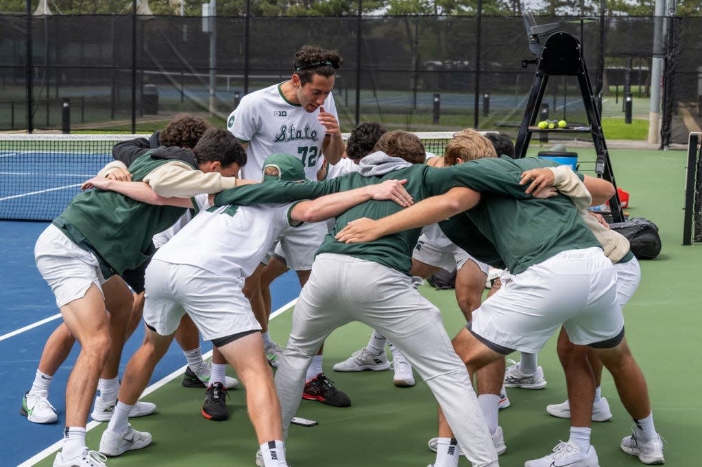 MSU's men's tennis team prepares for its NCAA tournament match against Denver on Saturday in Boston.