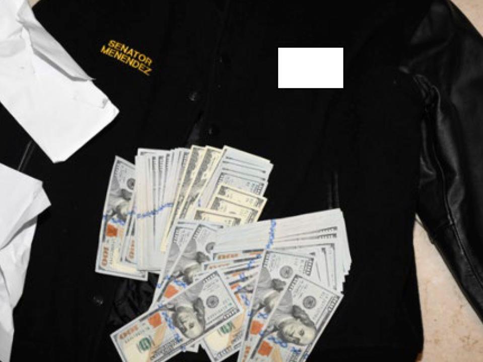 bob menendez jacket cash