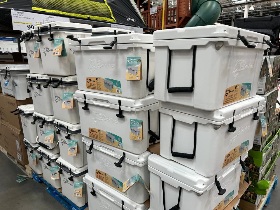 white cooler display in costco
